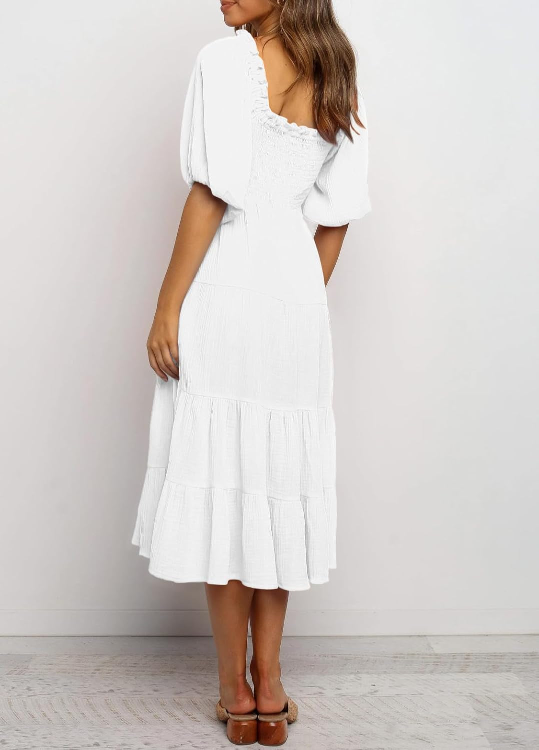 Summer off Shoulder A-Line Midi Dresses