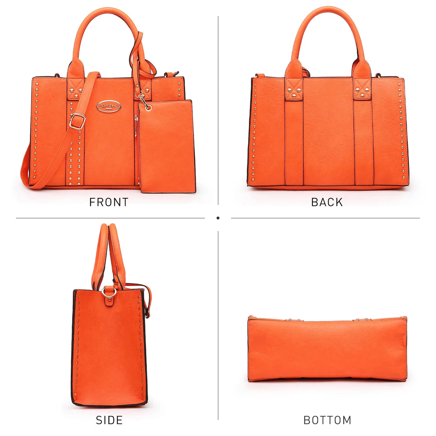 Women'S 3Pcs Handbag, Satchel Hobo Bag