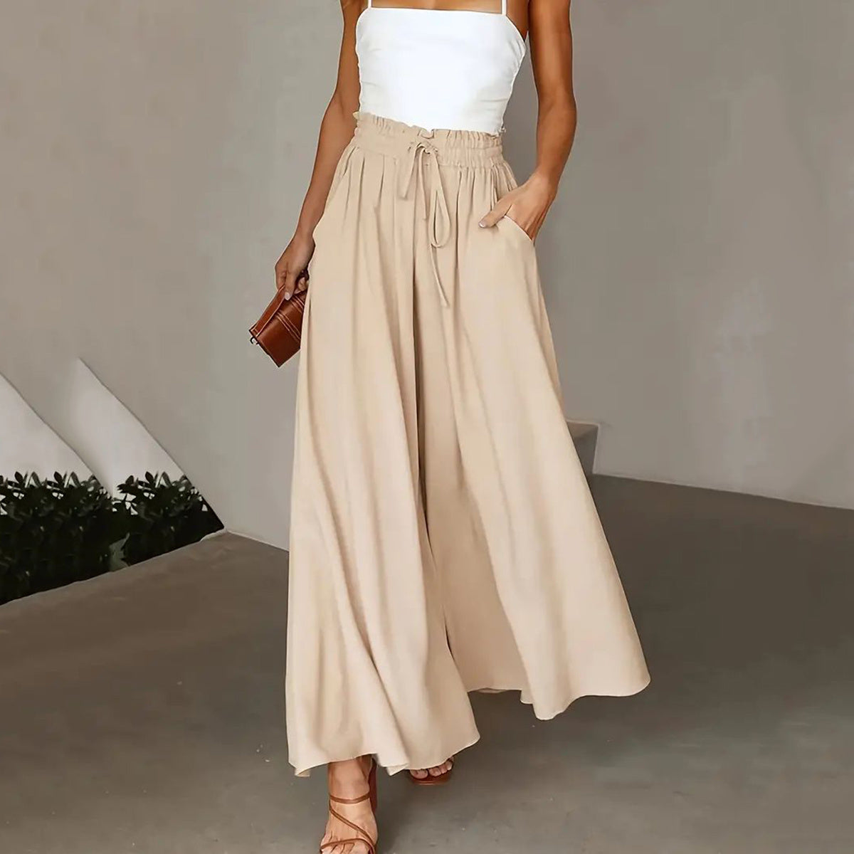 Plus Size Women Stylish Comfortable Wide Leg Pants