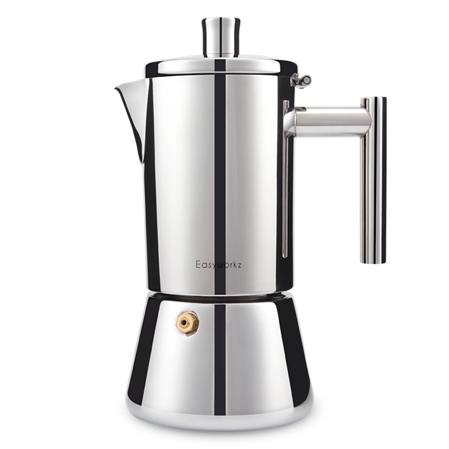 Diego 12 Cup Stovetop Espresso Coffee Maker Stainless Steel Italian Moka Pot, 17.5 Oz