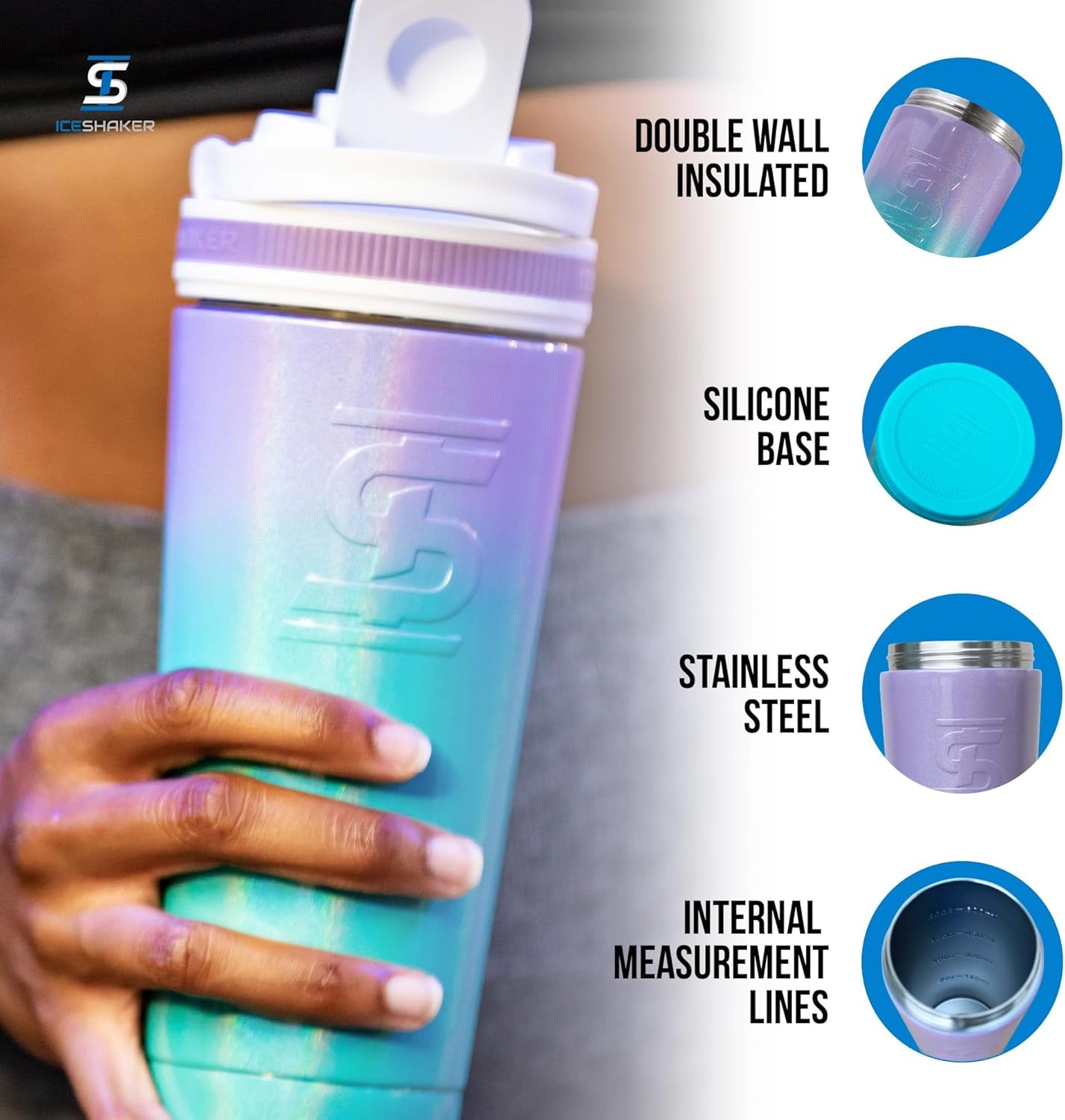 Insulated Stainless Steel Shaker Bottle | 26Oz