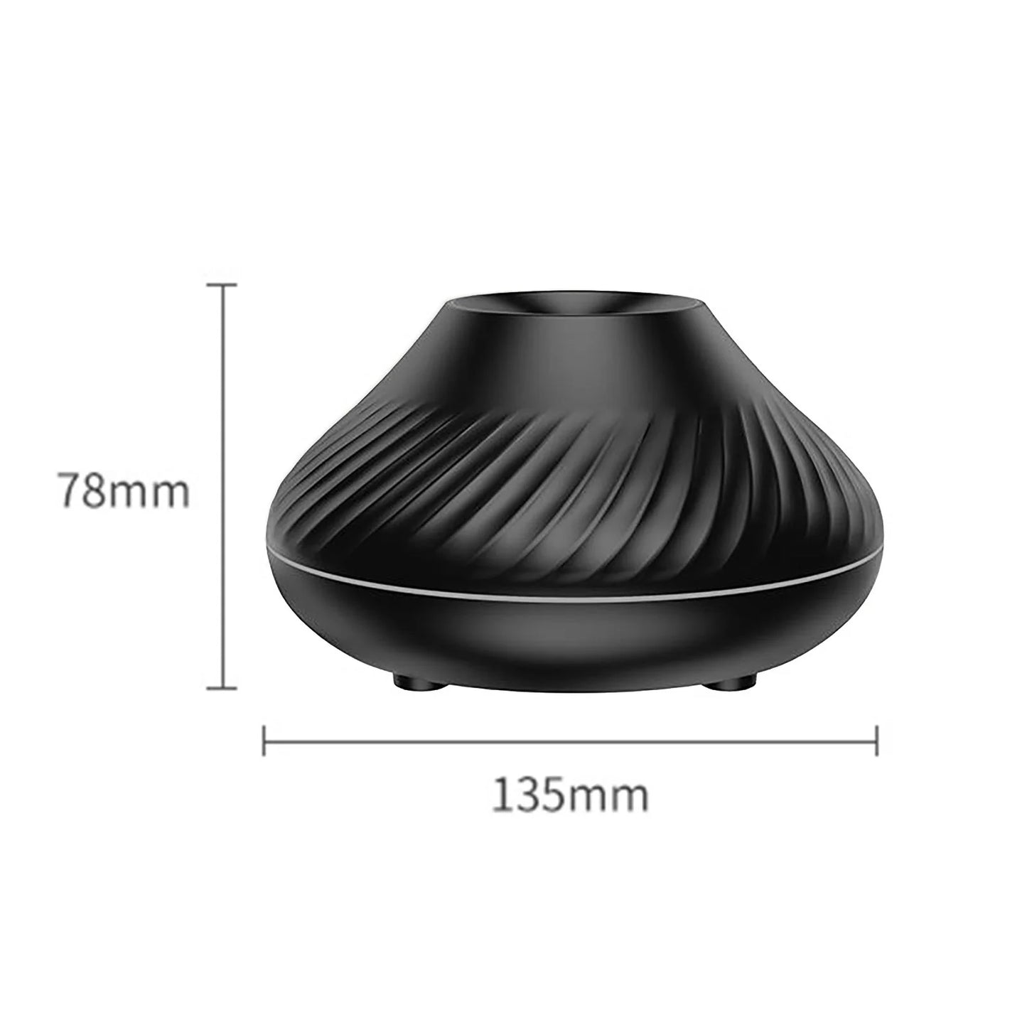 Flame Air Diffuser, 130ML Essential Oil Flame Diffuser Humidifier with Fire LED Light, No Water Auto off Protection