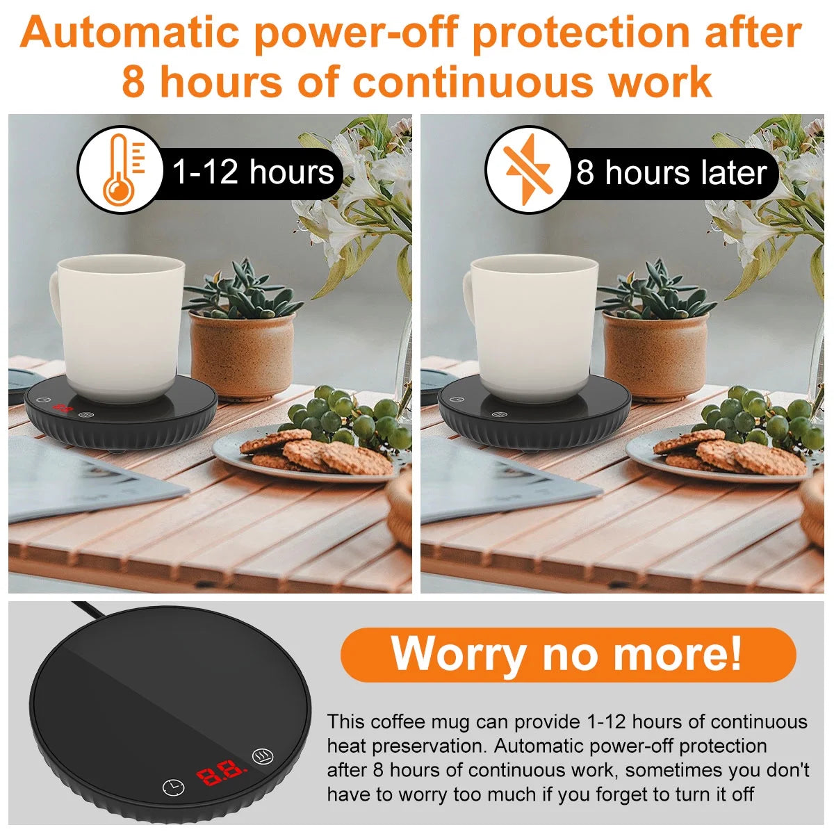 Coffee Mug Warmer, with Auto Shut off