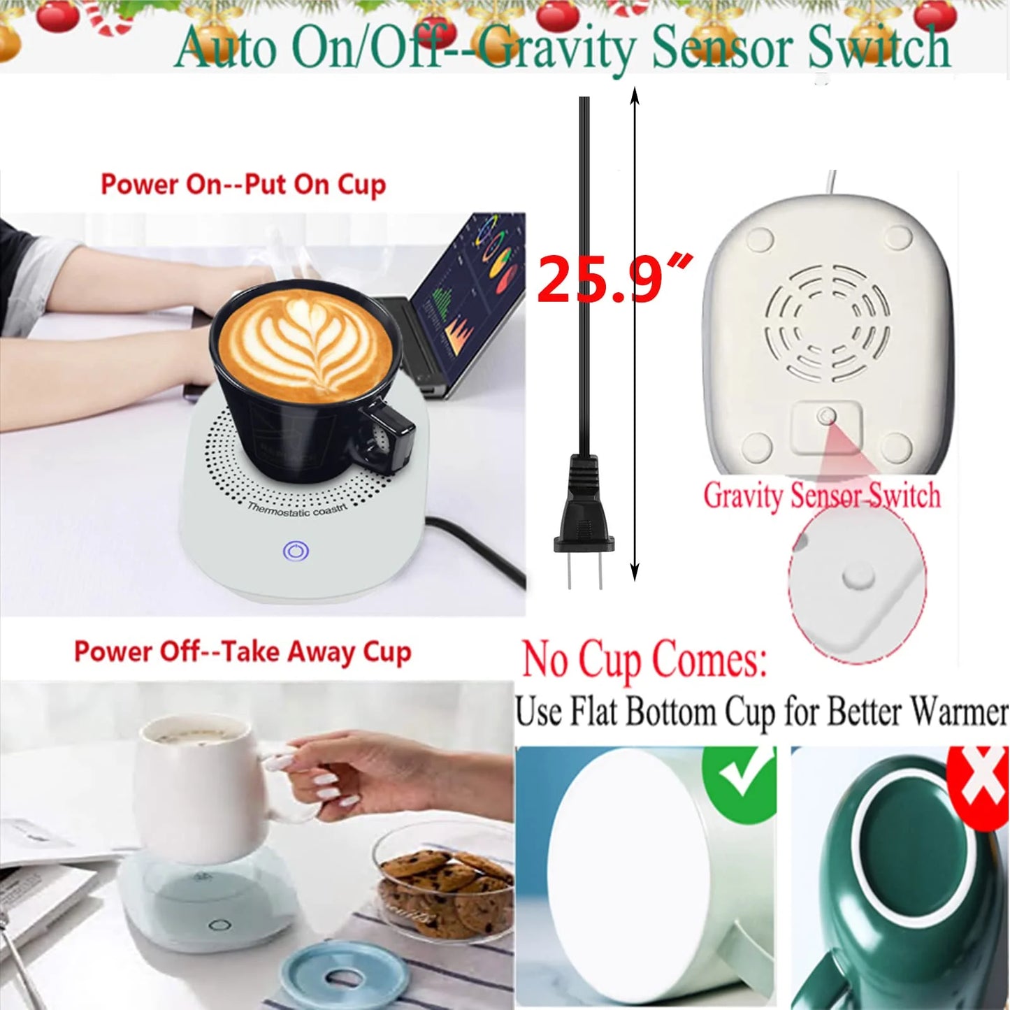 Coffee Mug Warmer for Desk with Auto Shut Off