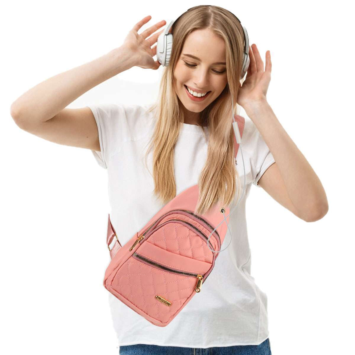 Women Crossbody Shoulder sport Bags, Chest Sling Backpack
