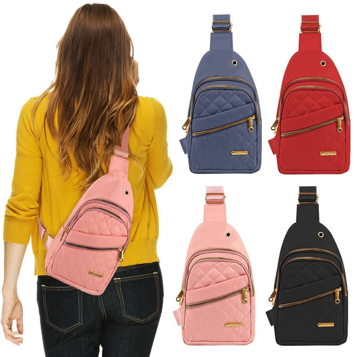 Women Crossbody Shoulder sport Bags, Chest Sling Backpack