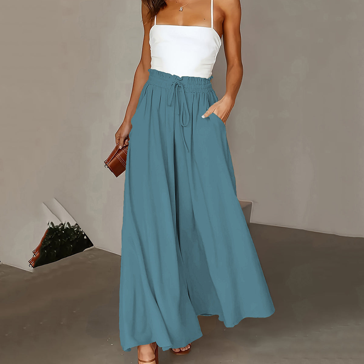Plus Size Women Stylish Comfortable Wide Leg Pants