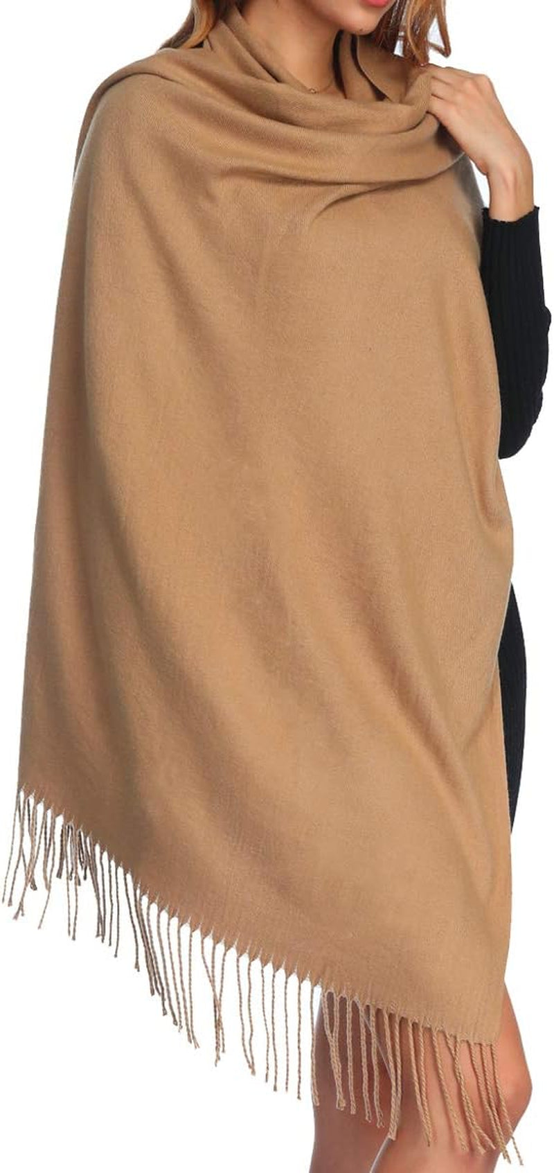 Womens Thick Soft Pashmina Shawl Wrap Scarf Warm Solid Color