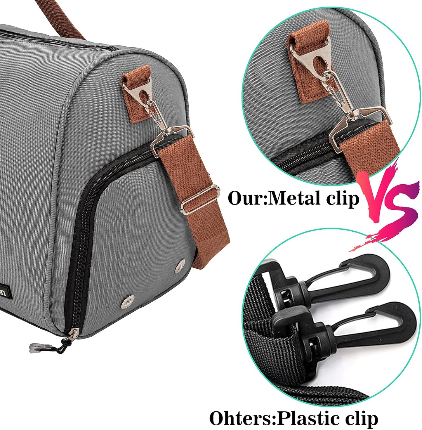 Travel Weekend Duffel Bag & Sports Gym bag w/shoe compartment & wet pocket.