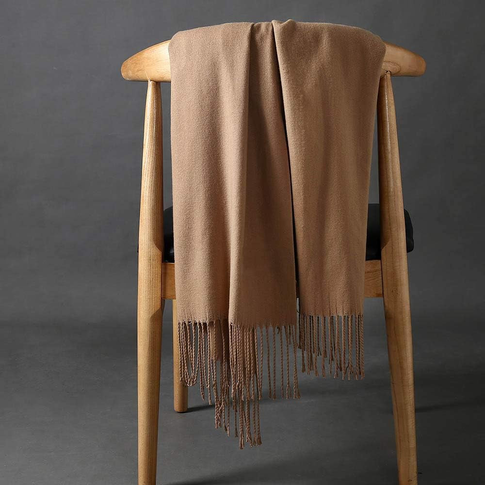 Womens Thick Soft Pashmina Shawl Wrap Scarf Warm Solid Color