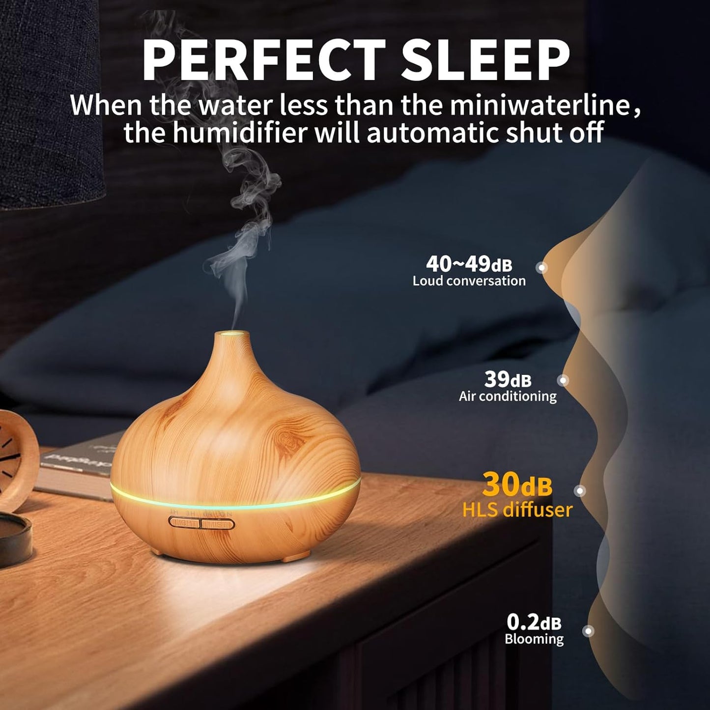 Aroma Diffusers for Large Rooms with 10 Essential Oil. Cool Mist Humidifier Vaporizer