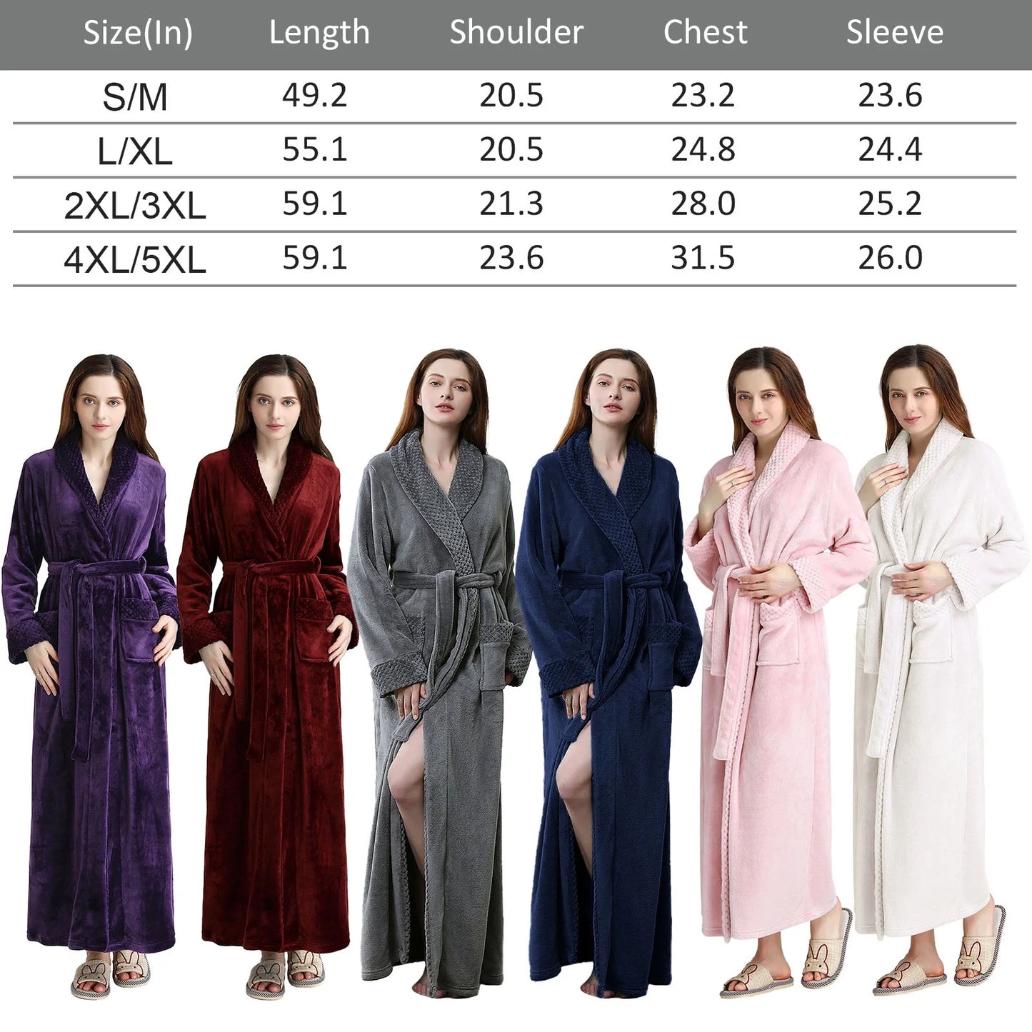 Long Comfy Soft Spa Bath Robe