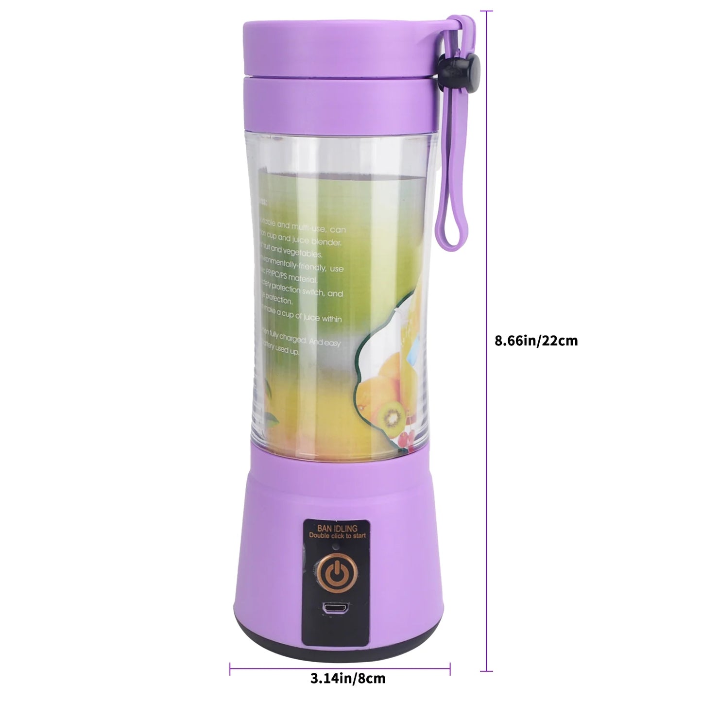 Portable Blender USB Rechargeable Personal Juicer.