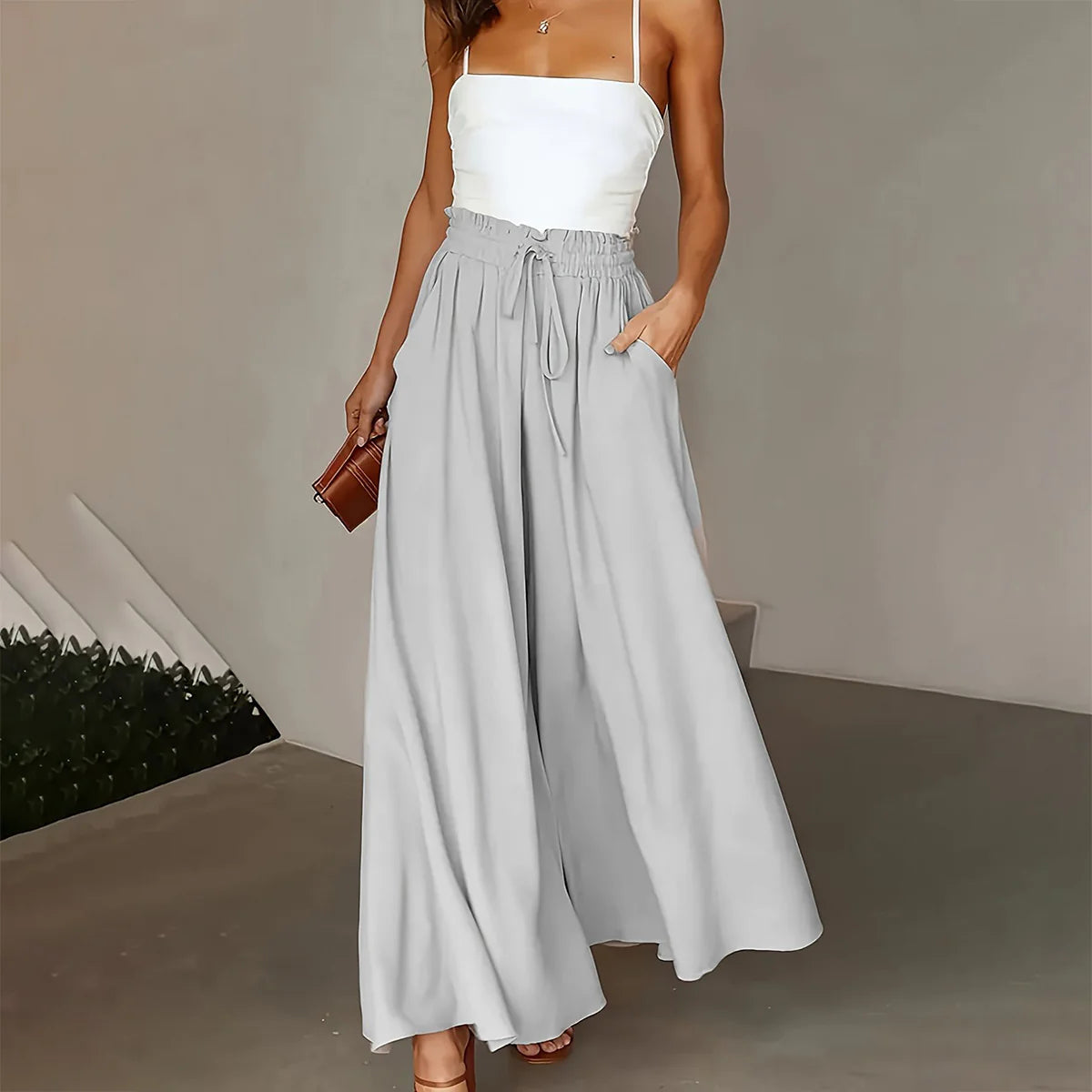 Plus Size Women Stylish Comfortable Wide Leg Pants