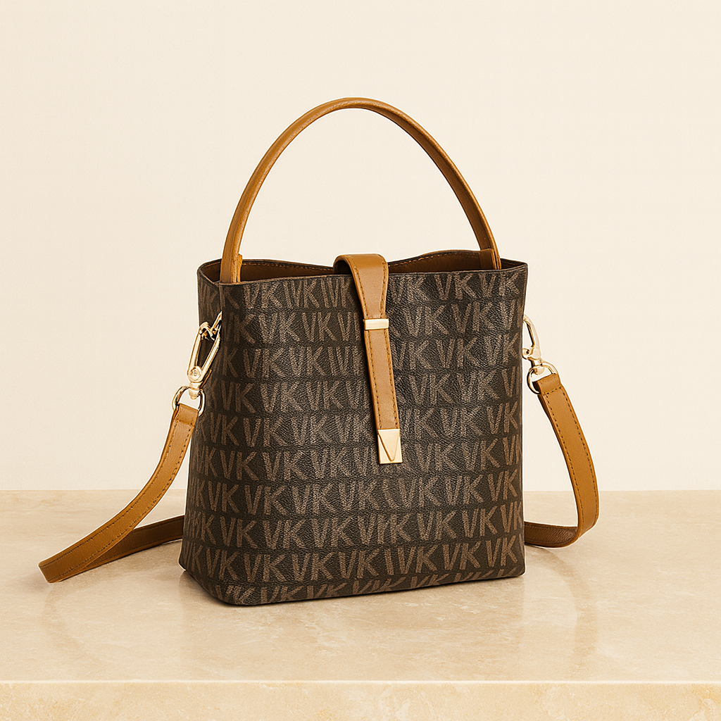 Small Bucket Crossbody Handbag.