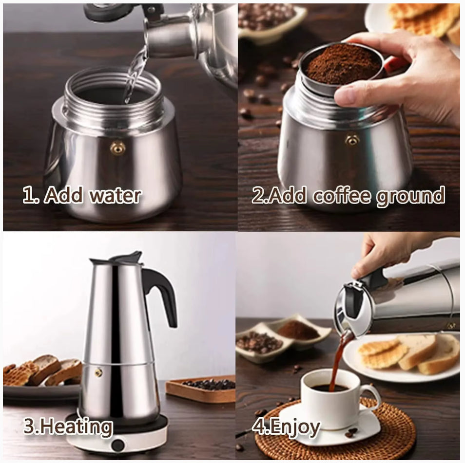 Moka Pot Caffe Machine Espresso Stove Top