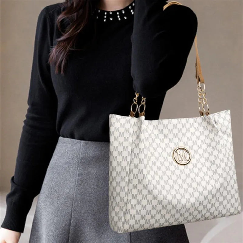 Vintage Geometric Tote Shoulder Bag