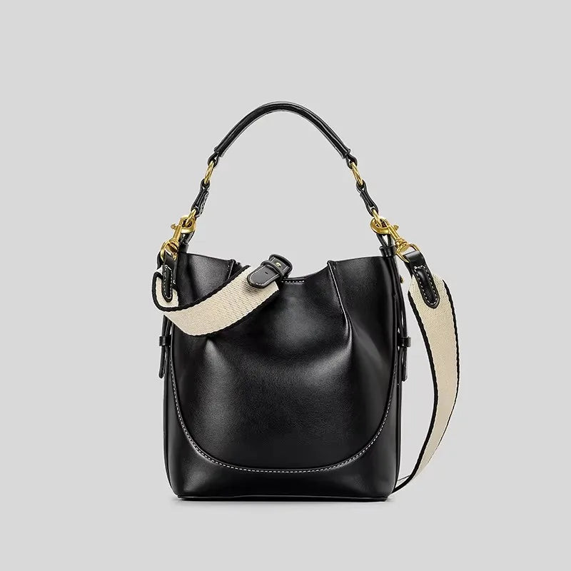 Luxury Canvas Leather Bucket Designer Crossbody Handbags.