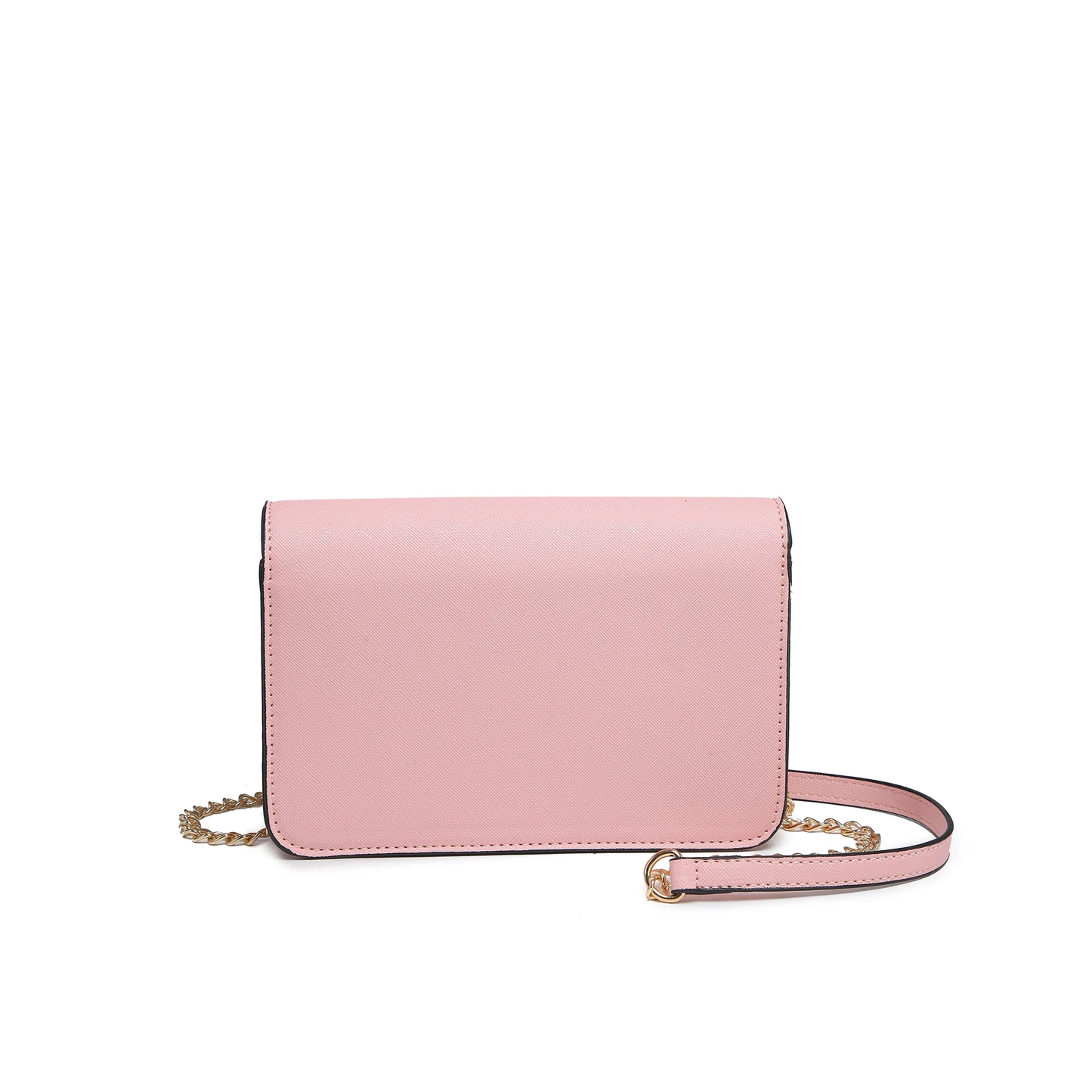Turn Lock Crossbody Bag with Chain Strap