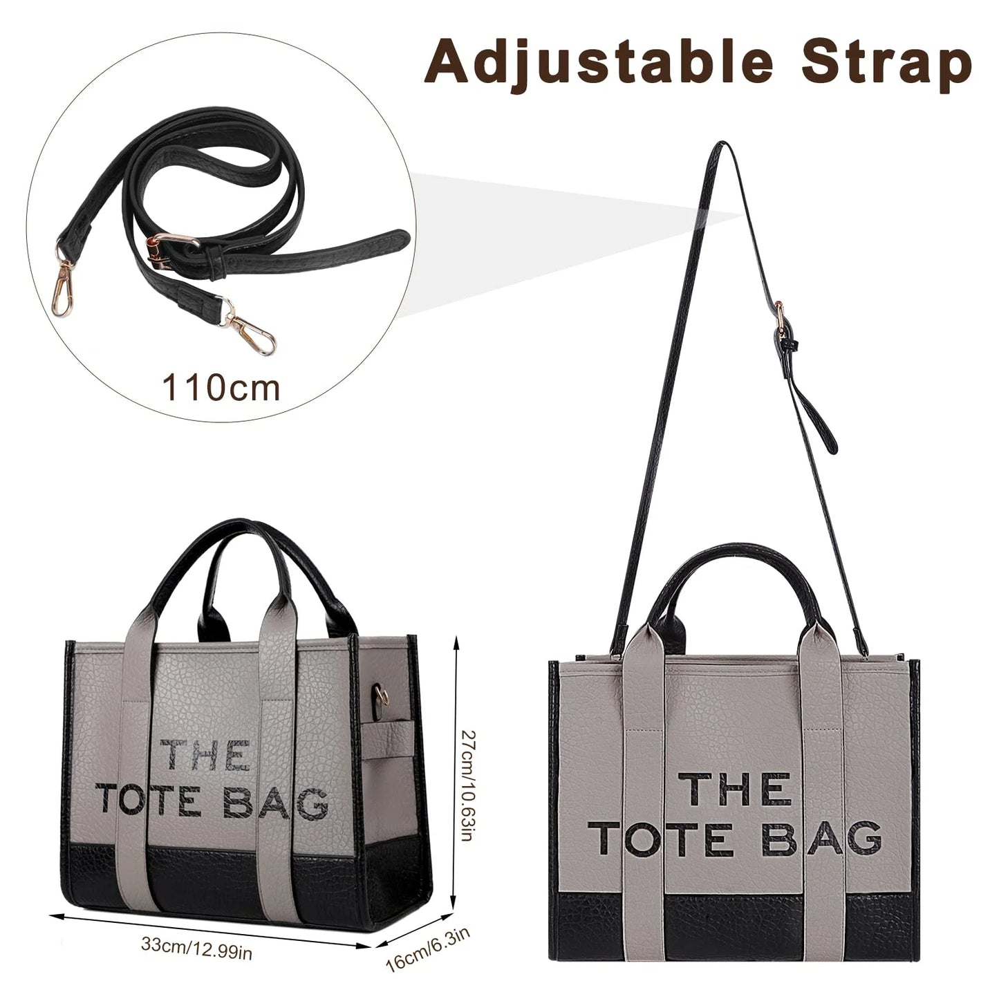 Medium Tote Leather Leisure Bags with Zipper