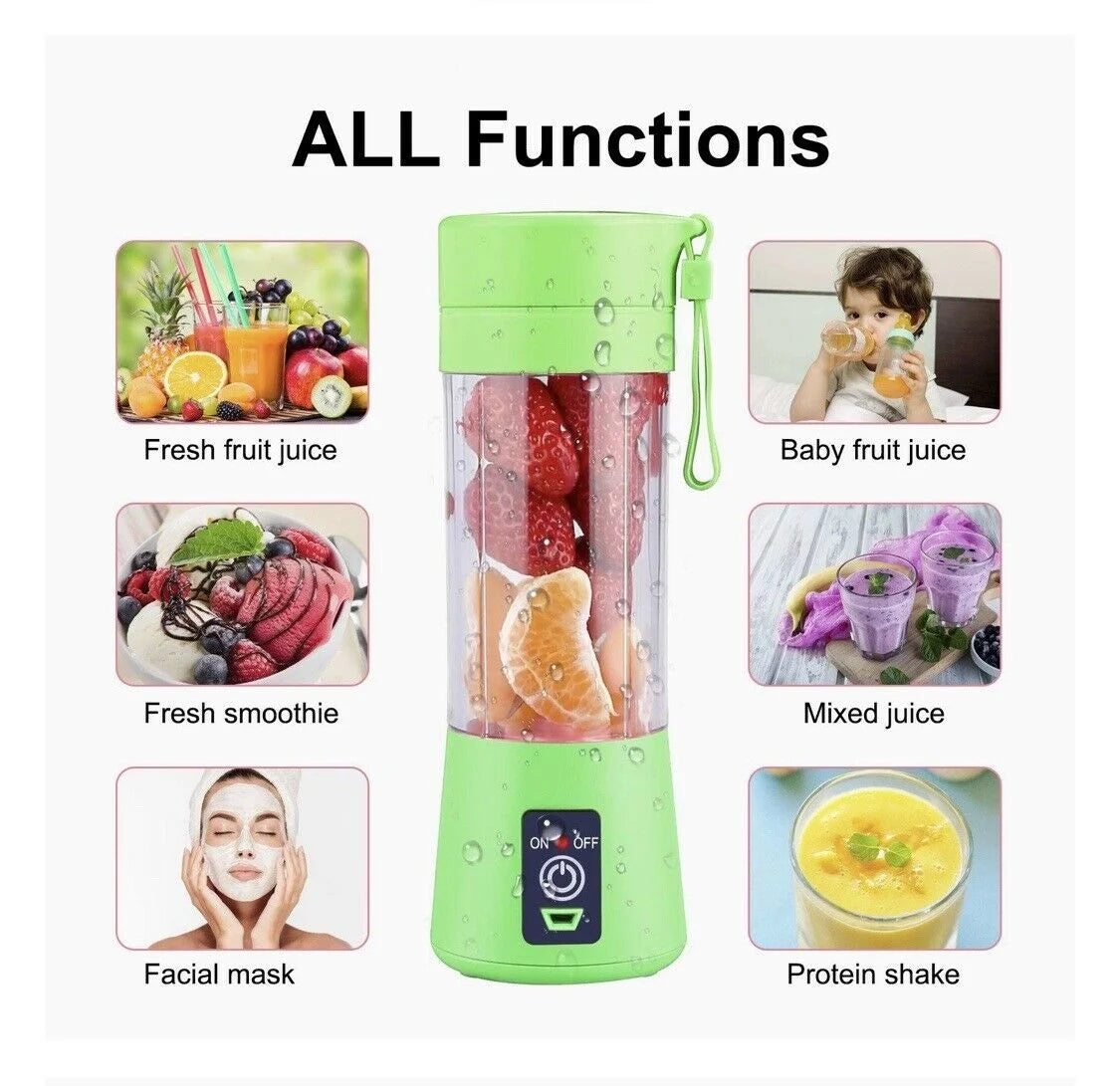 Portable Blender USB Rechargeable Personal Juicer Cup Mixer for Shakes and Smoothies
