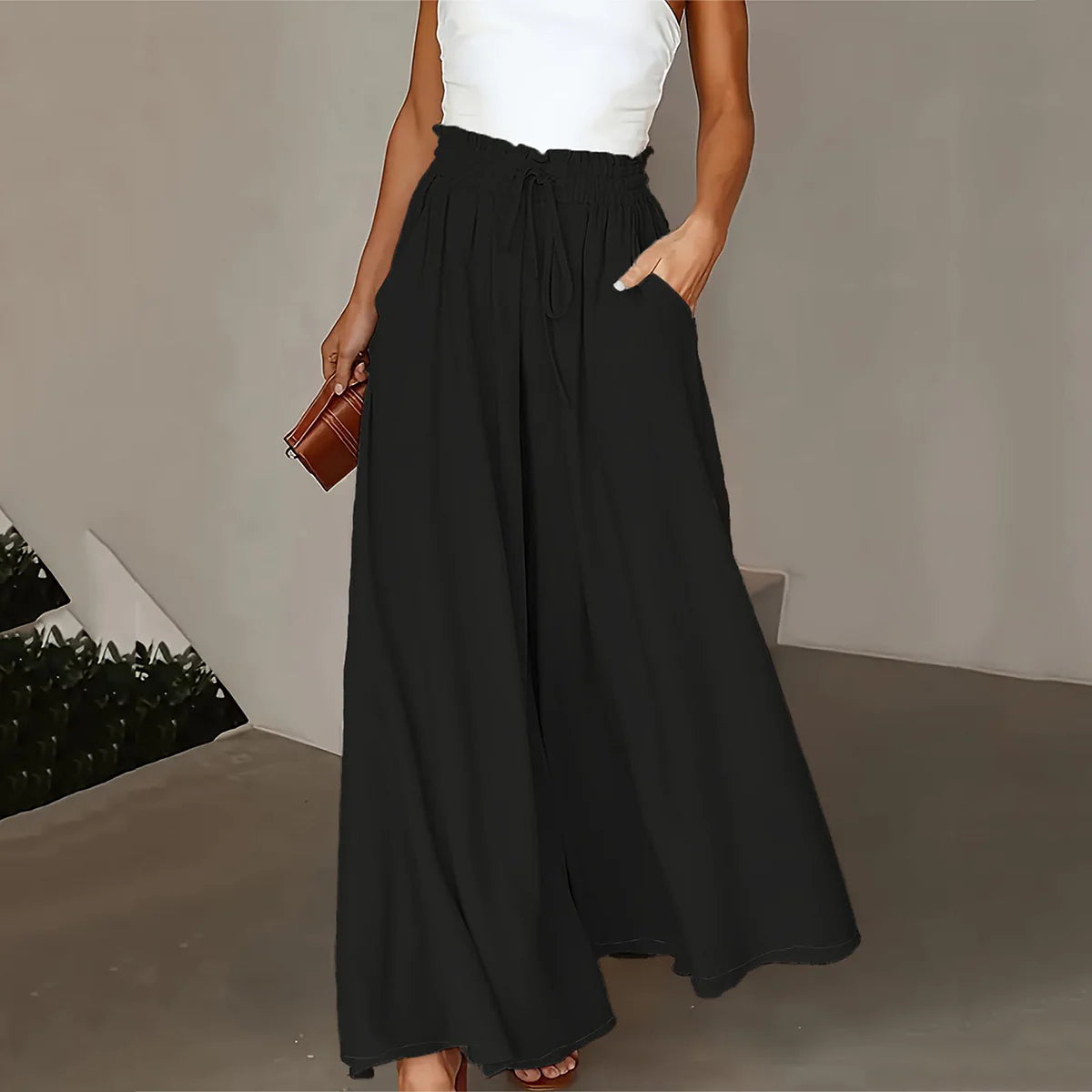 Plus Size Women Stylish Comfortable Wide Leg Pants