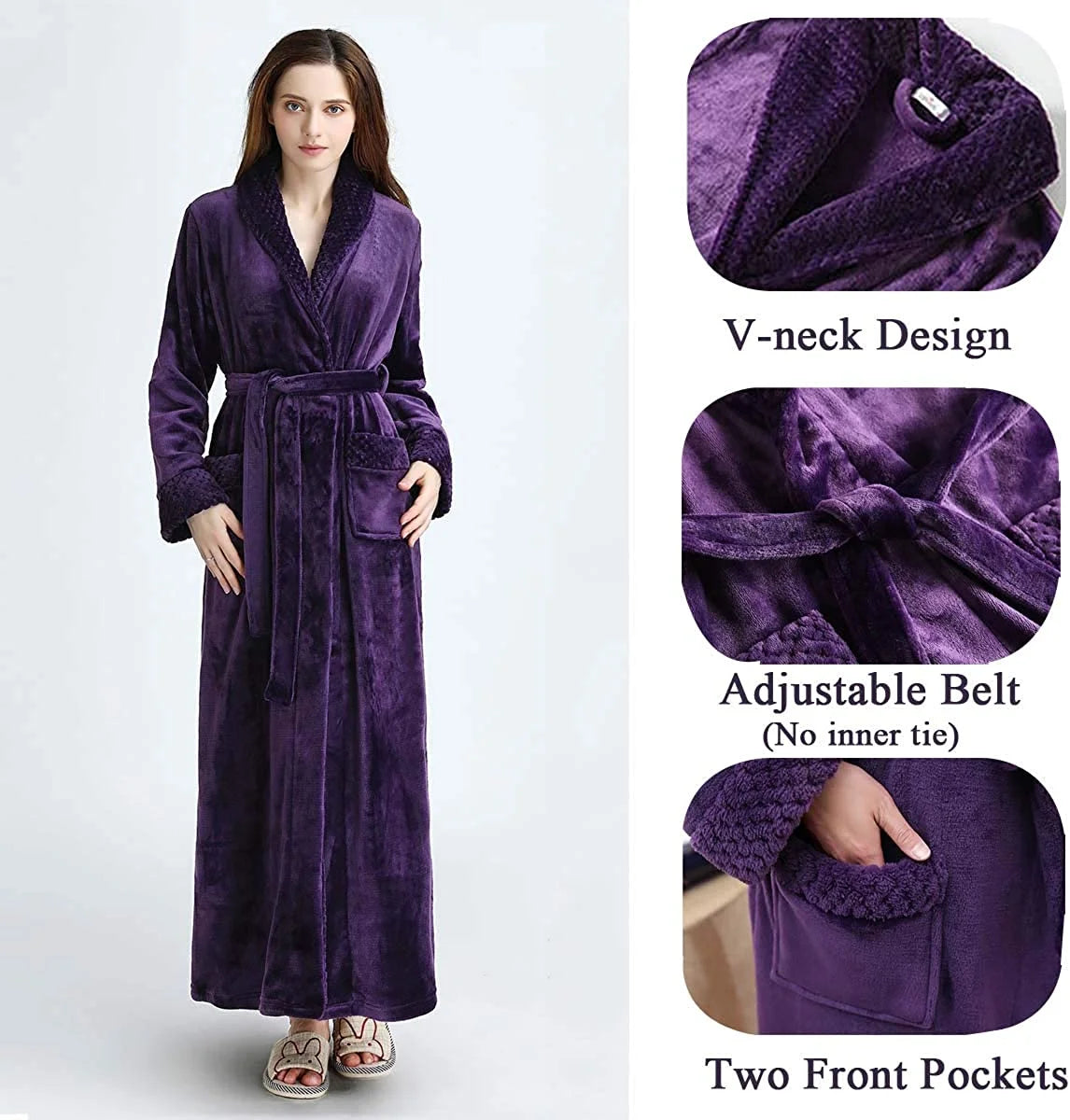 Long Comfy Soft Spa Bath Robe