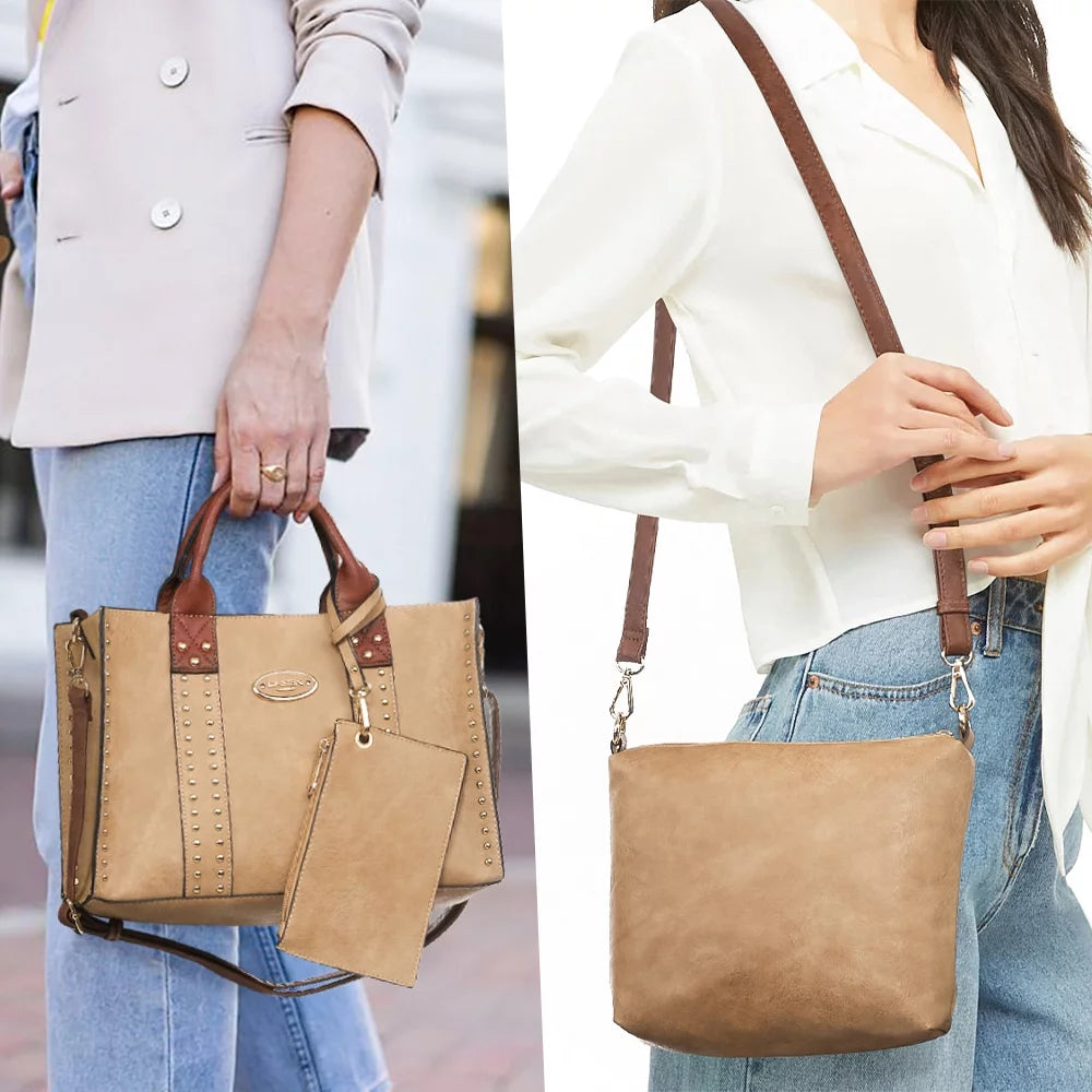  3Pcs Shoulder Tote Bag for Ladies