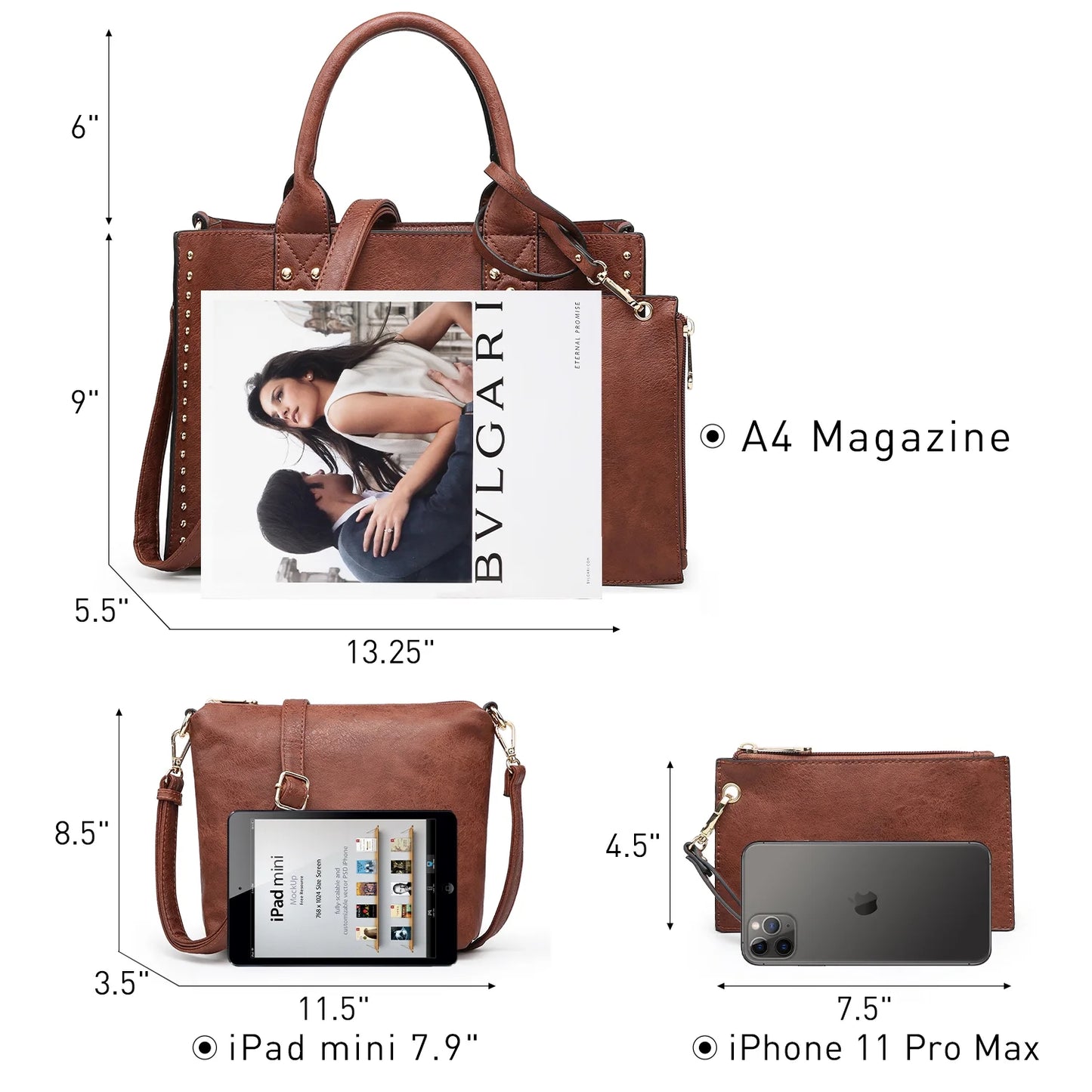3Pcs ShoulderTote Bag  for Ladies