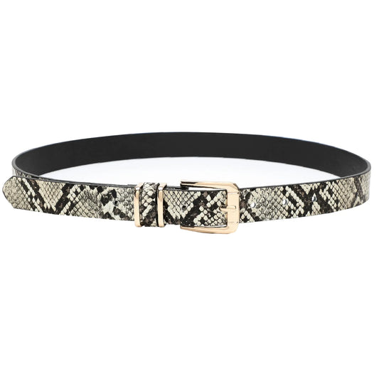 Womens Skinny Snake Belts With Pin Buckle.