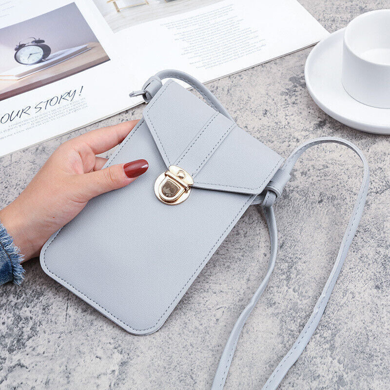 Women Leather Wallet Touch Screen Cell Phone Purse Crossbody Shoulder Strap Bag