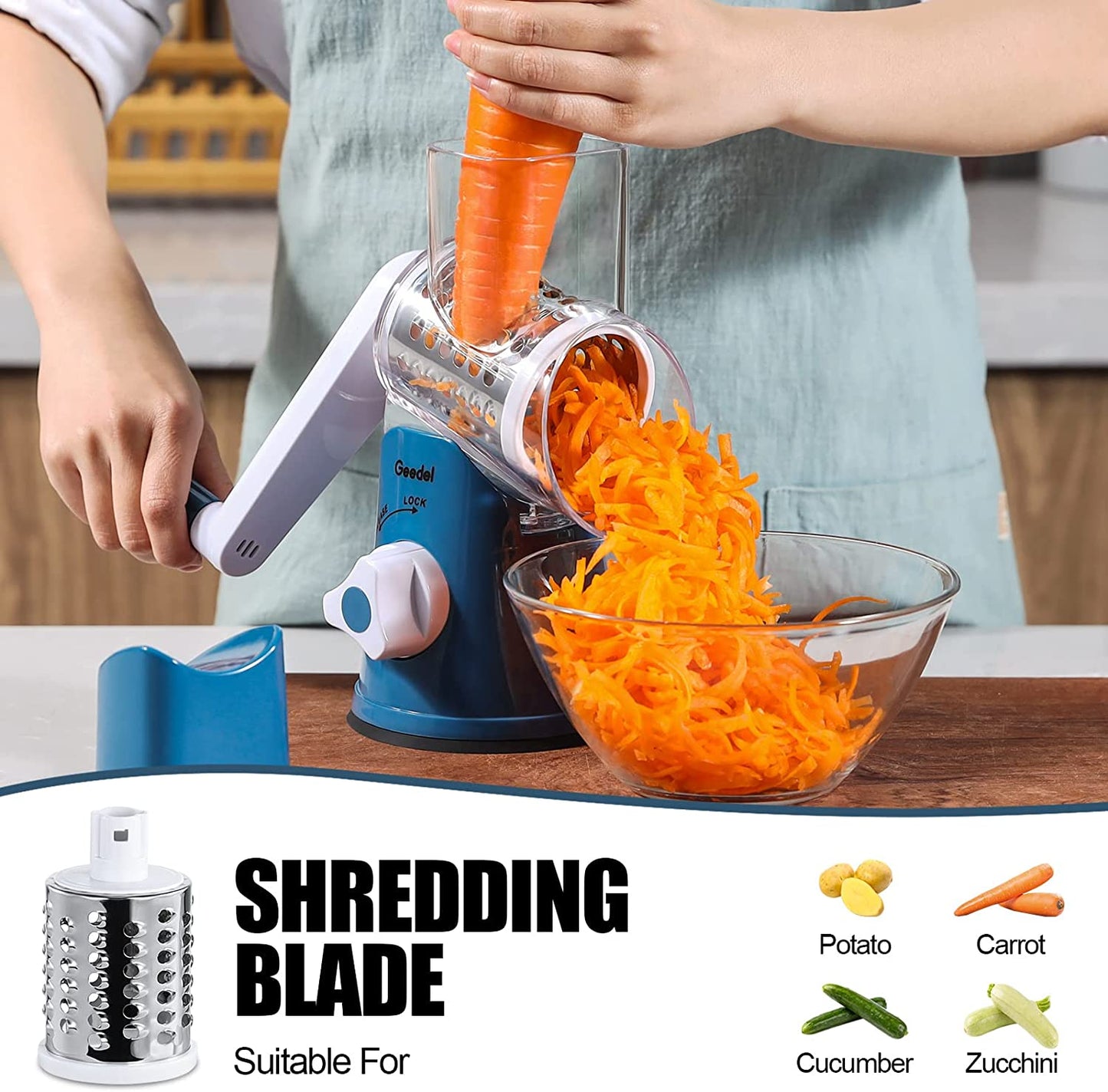 Rotary Cheese Grater, Mandoline Vegetable.