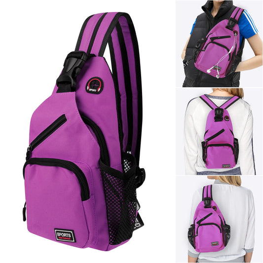 Women Waterproof Crossbody Bag Sling Shoulder Chest Pack Travel Sports Backpack