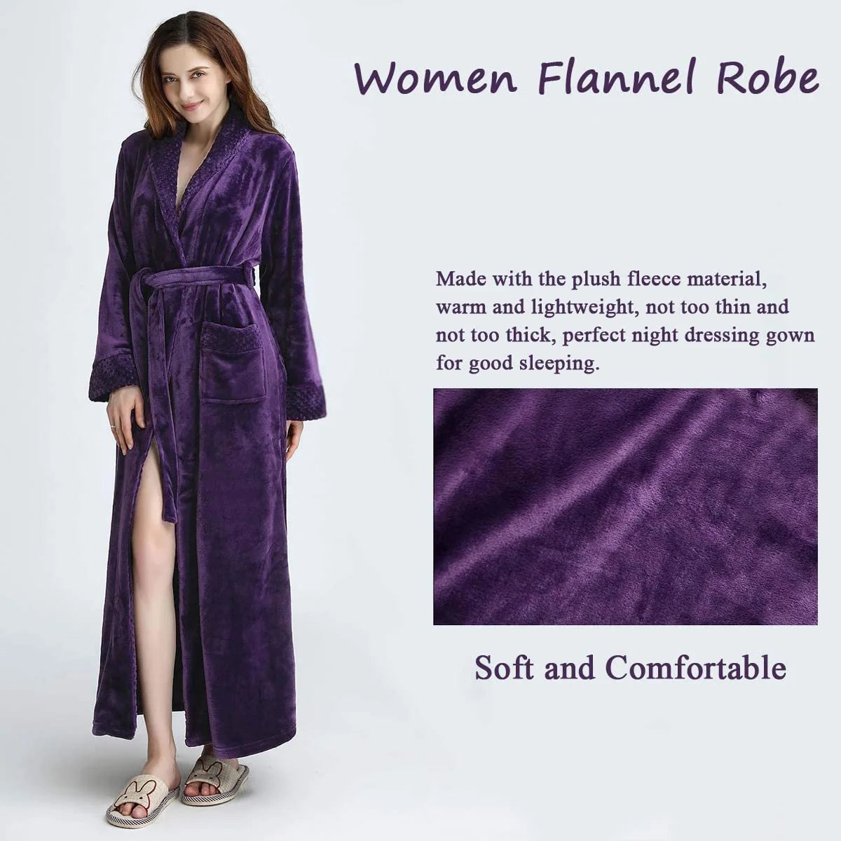 Long Comfy Soft Spa Bath Robe 