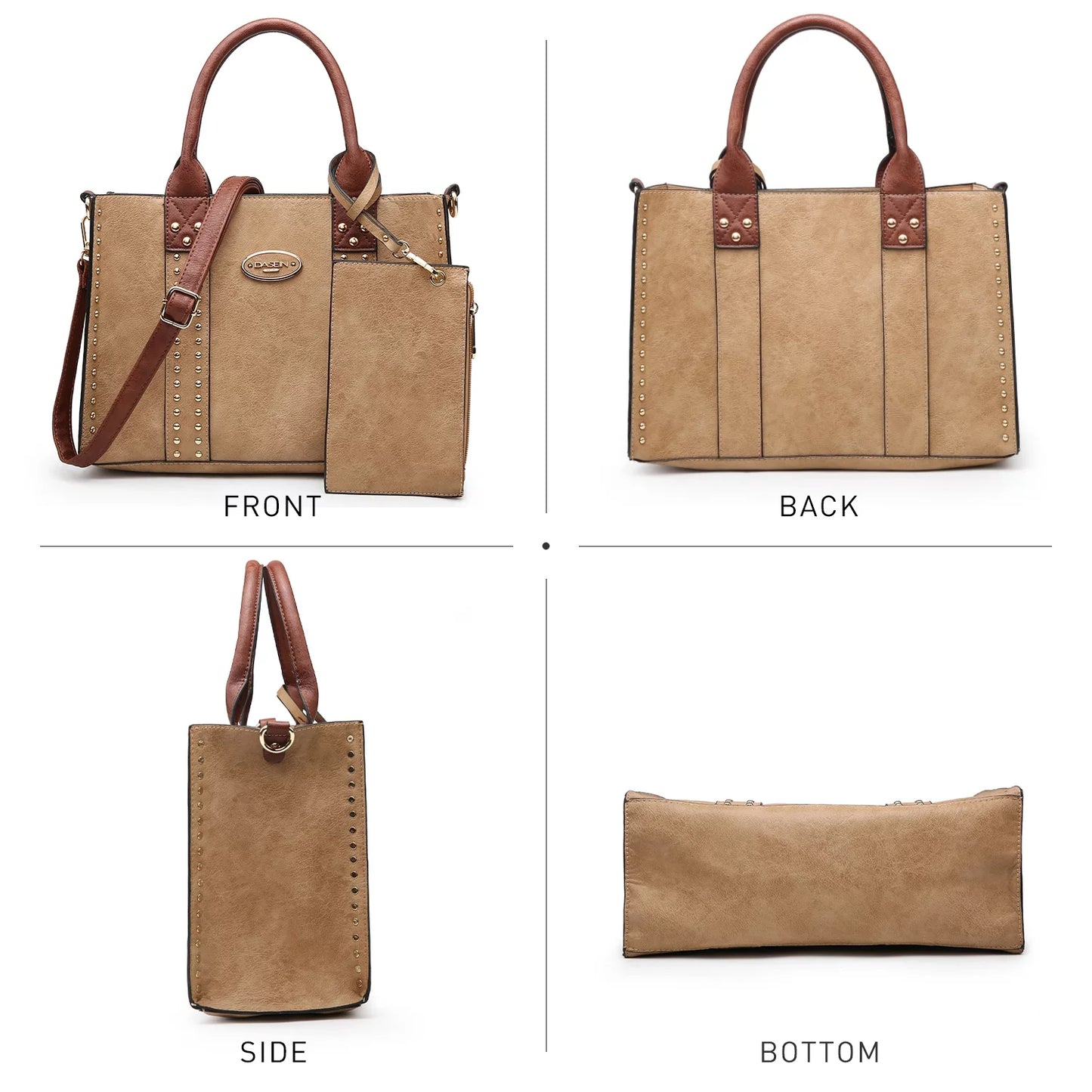  3Pcs Shoulder Tote Bag for Ladies