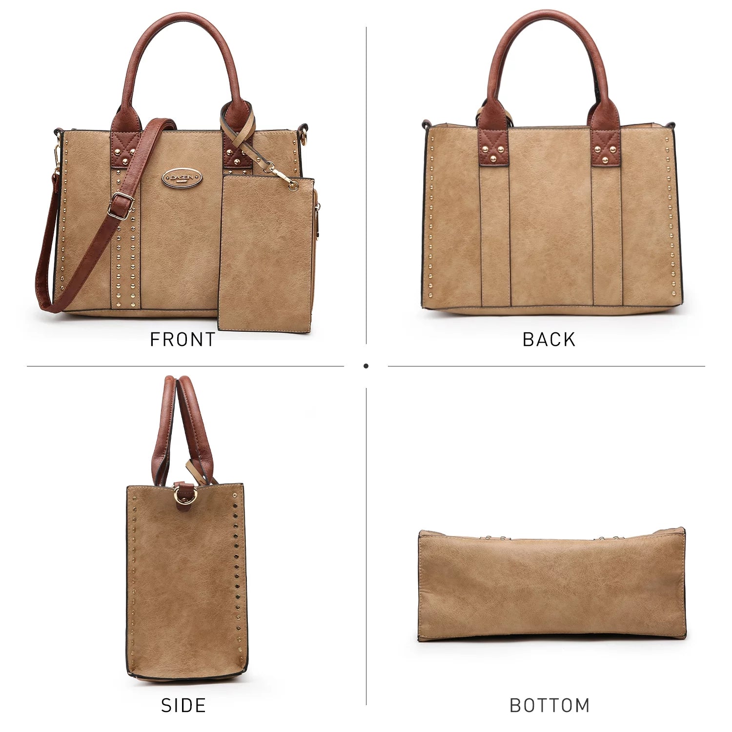  3Pcs Shoulder Tote Bag for Ladies