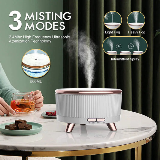 Diffusers for Essential Oils Large Room Humidifier, 500Ml Aromatherapy Diffuser Cool Mist Humidifier with Remote Control.