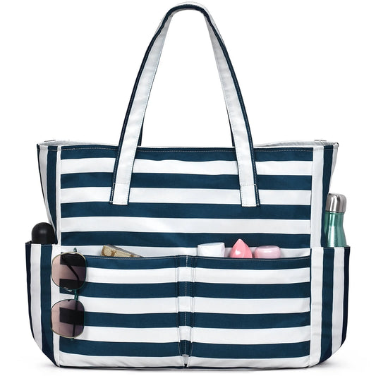 Beach Tote Bag, Waterproof Large Capacity with Wet Pocket