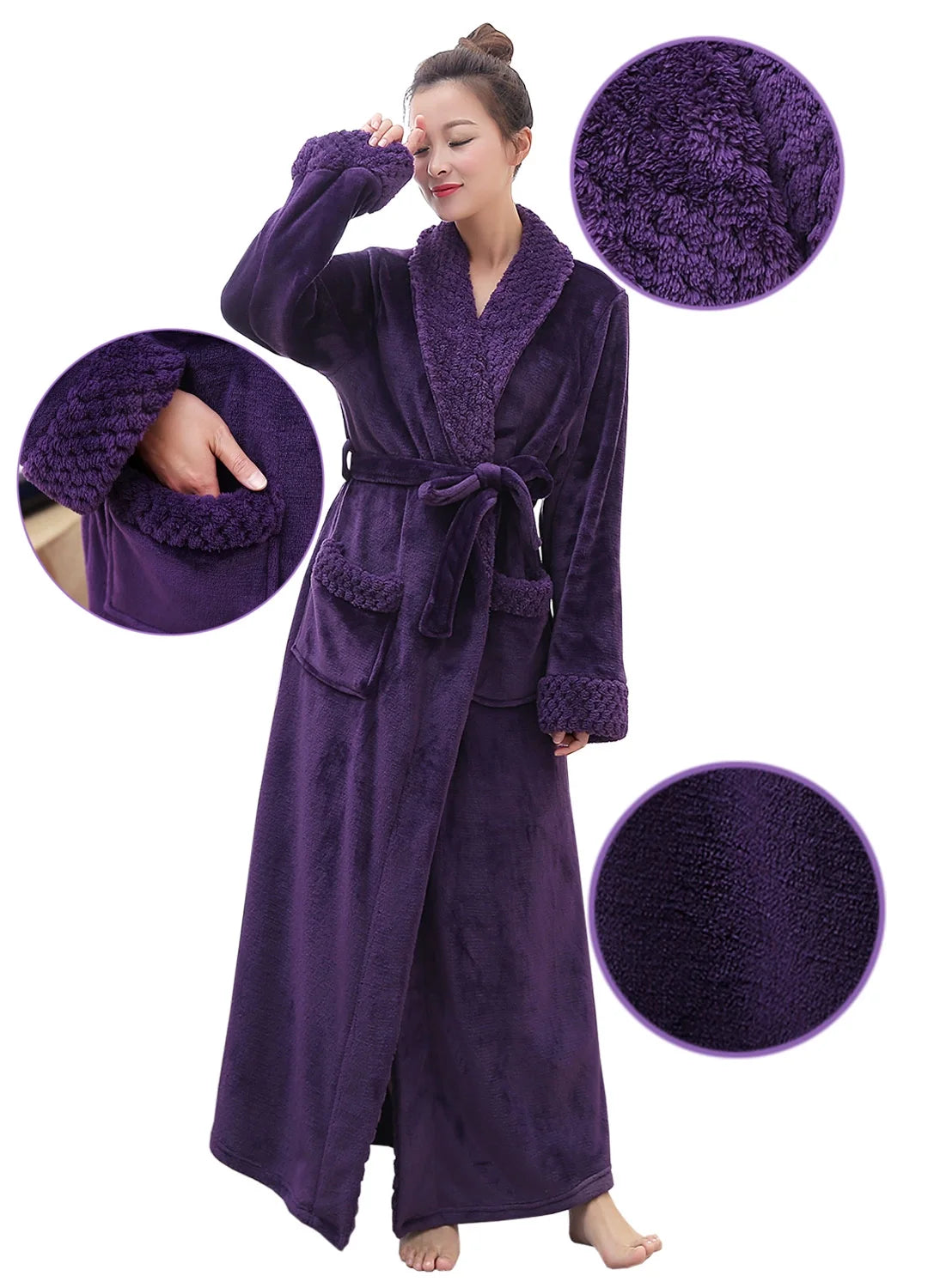 Long Comfy Soft Spa Bath Robe 
