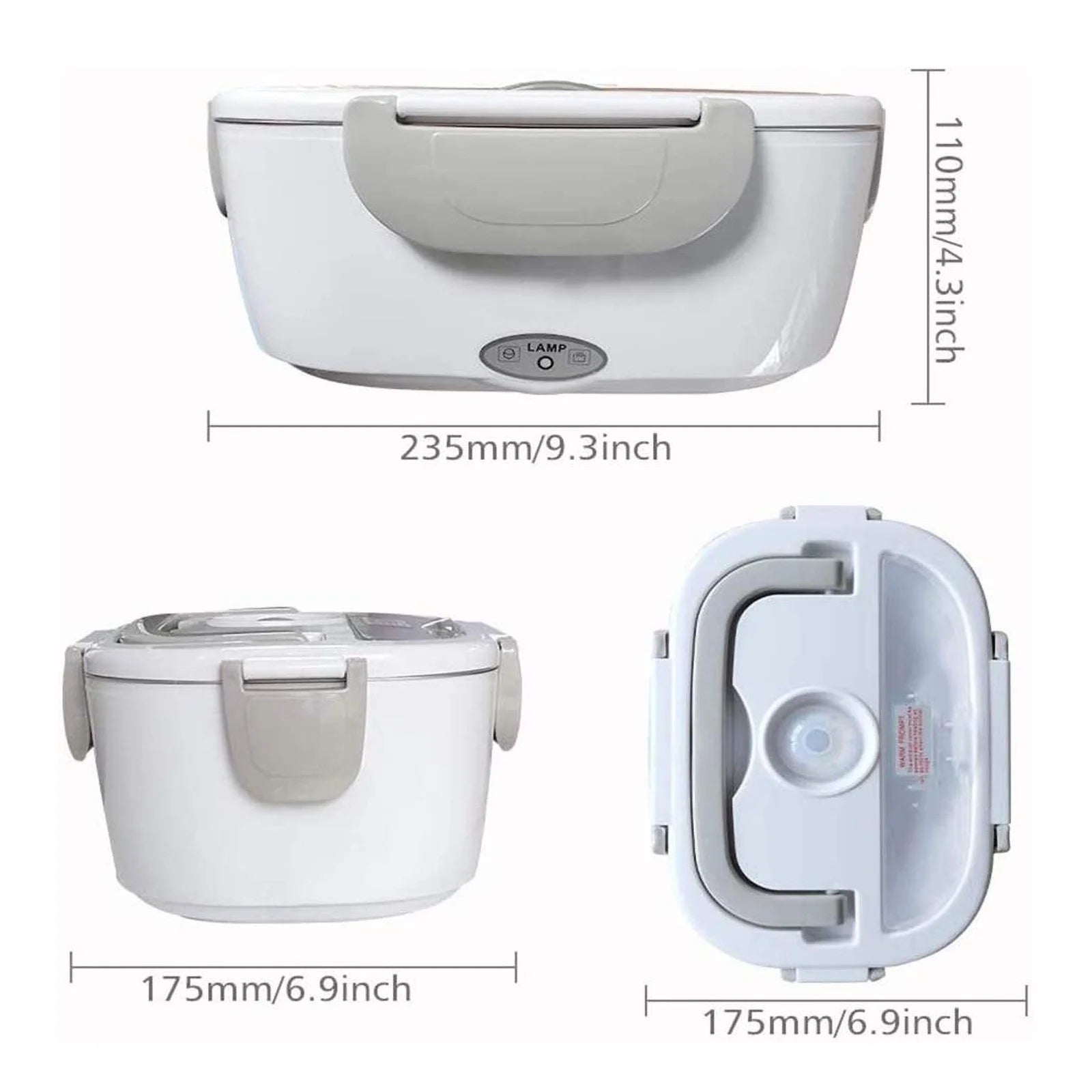 Electric Lunch Box Portable Food Warmer. 5L Stainless Steel Heated Lunch Box.