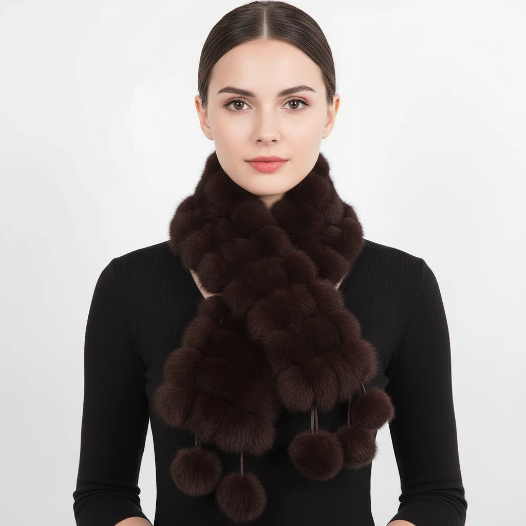 Winter Warm Rabbit Fur Scarves