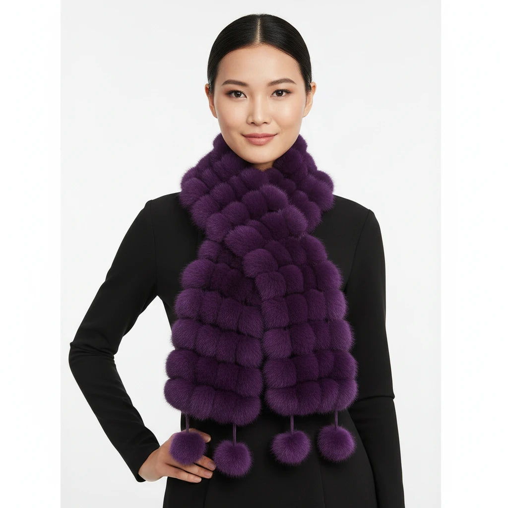 Winter Warm Rabbit Fur Scarves