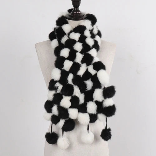 Winter Warm Rabbit Fur Scarves