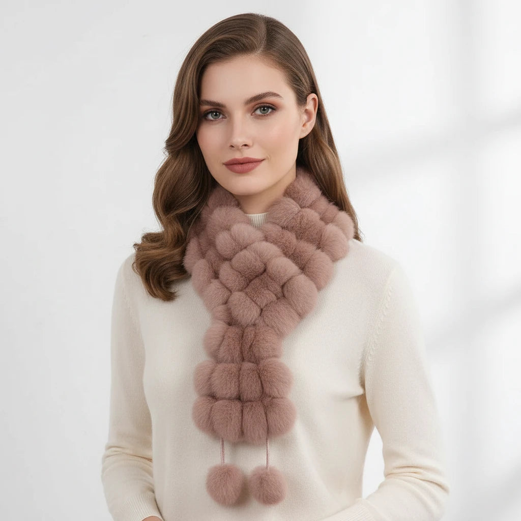 Winter Warm Rabbit Fur Scarves