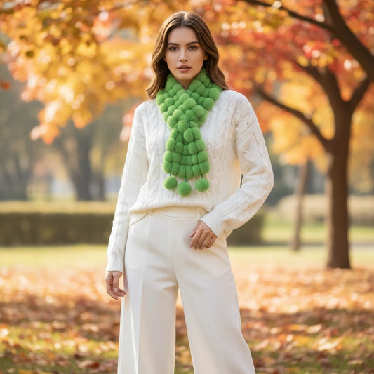 Winter Warm Rabbit Fur Scarves