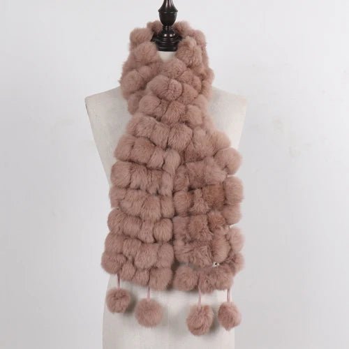Winter Warm Rabbit Fur Scarves
