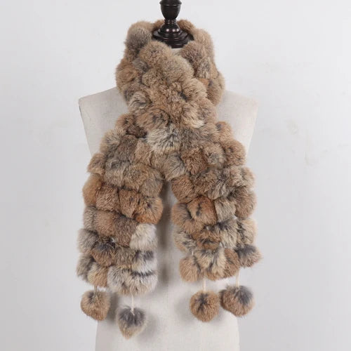 Winter Warm Rabbit Fur Scarves