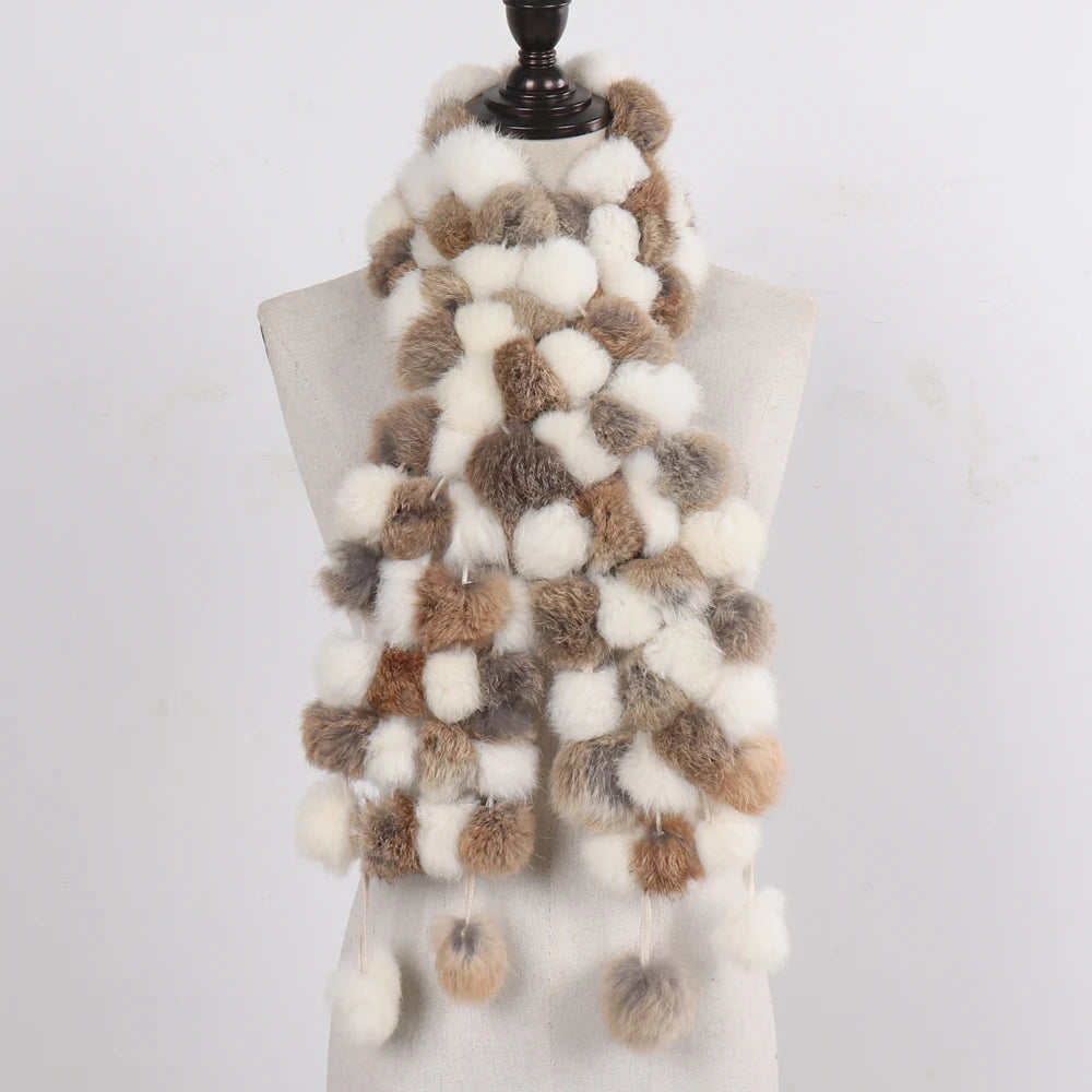 Winter Warm Rabbit Fur Scarves