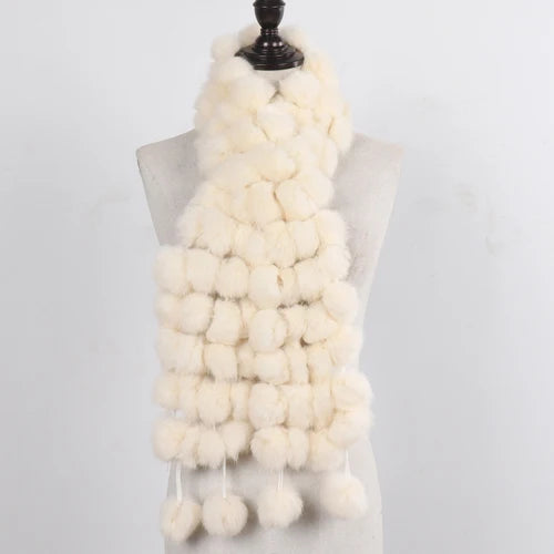 Winter Warm Rabbit Fur Scarves