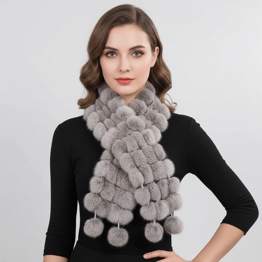 Winter Warm Rabbit Fur Scarves